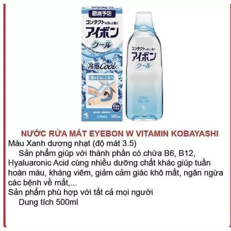 [Vitaminbear] Nước rửa mắt Eyebon của nhật 500ml
