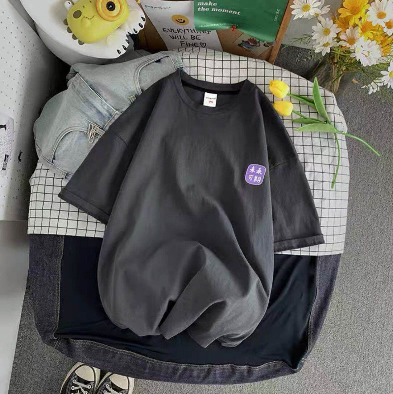 Áo thun from rộng tay lỡ - (ẢNH CHỤP THẬT 100%) - [ Tủn Shop ] - Style Unisex