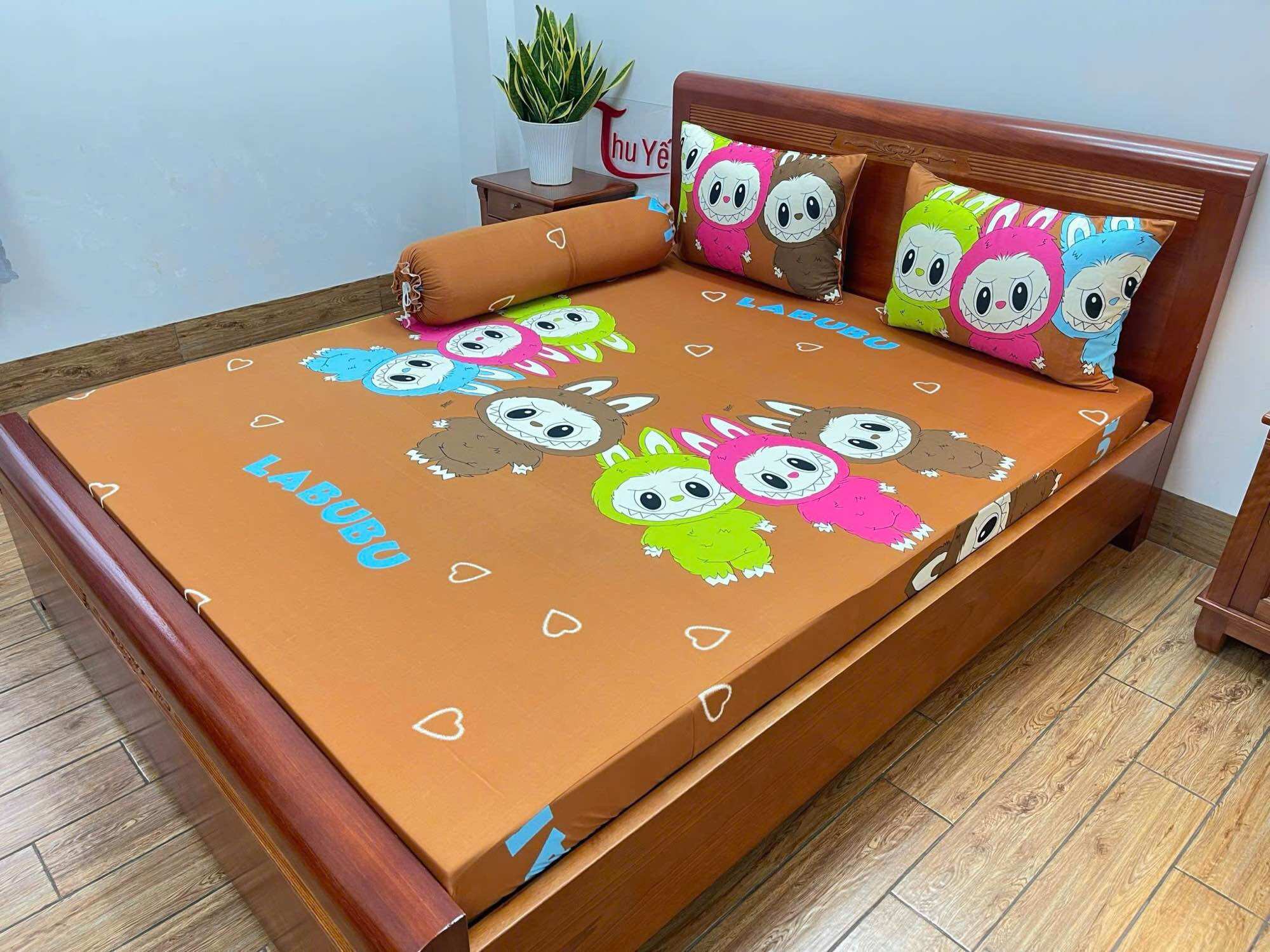 [Nhiều mẫu] Trọn bộ ga gối thun lạnh 3D Hàn Quốc
