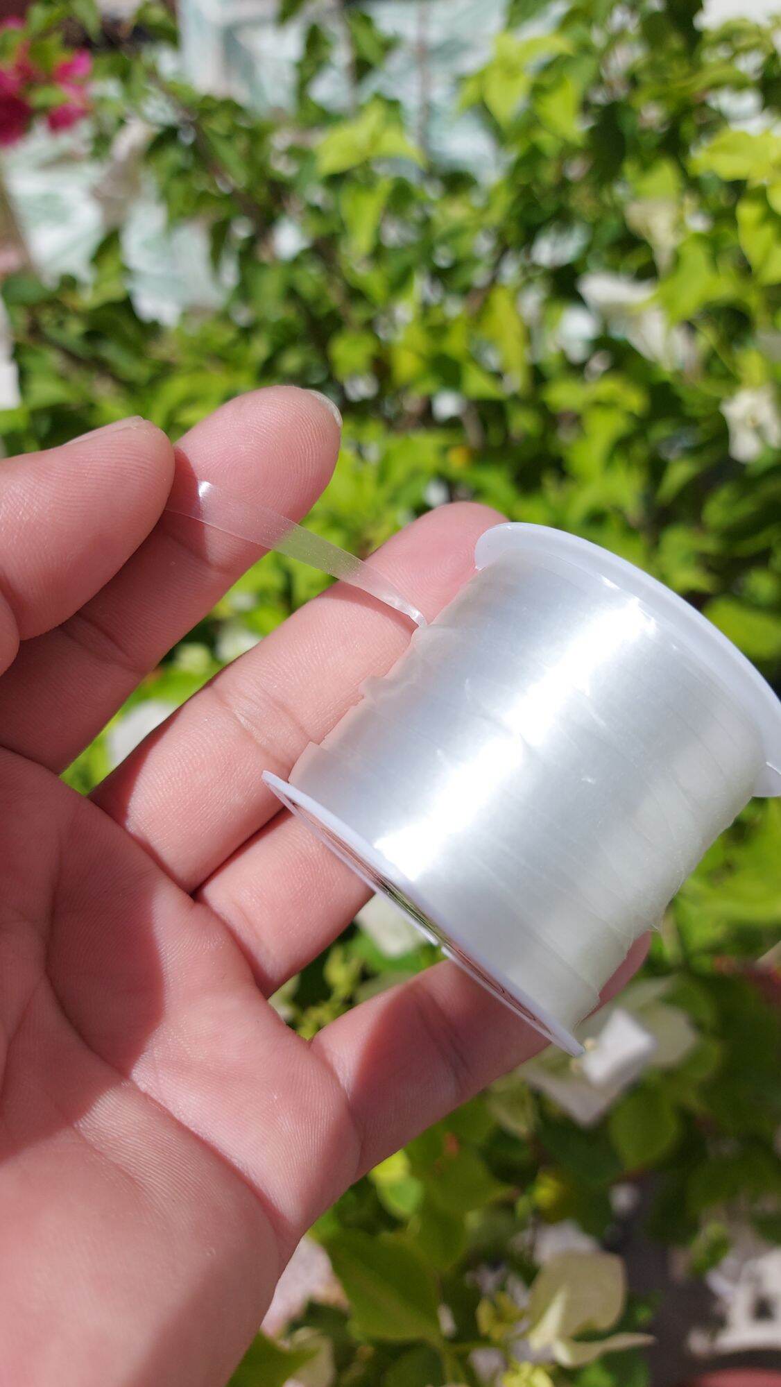 1 cuồn Thun cột dẹp trắng chuyên dụng dài 20 mét