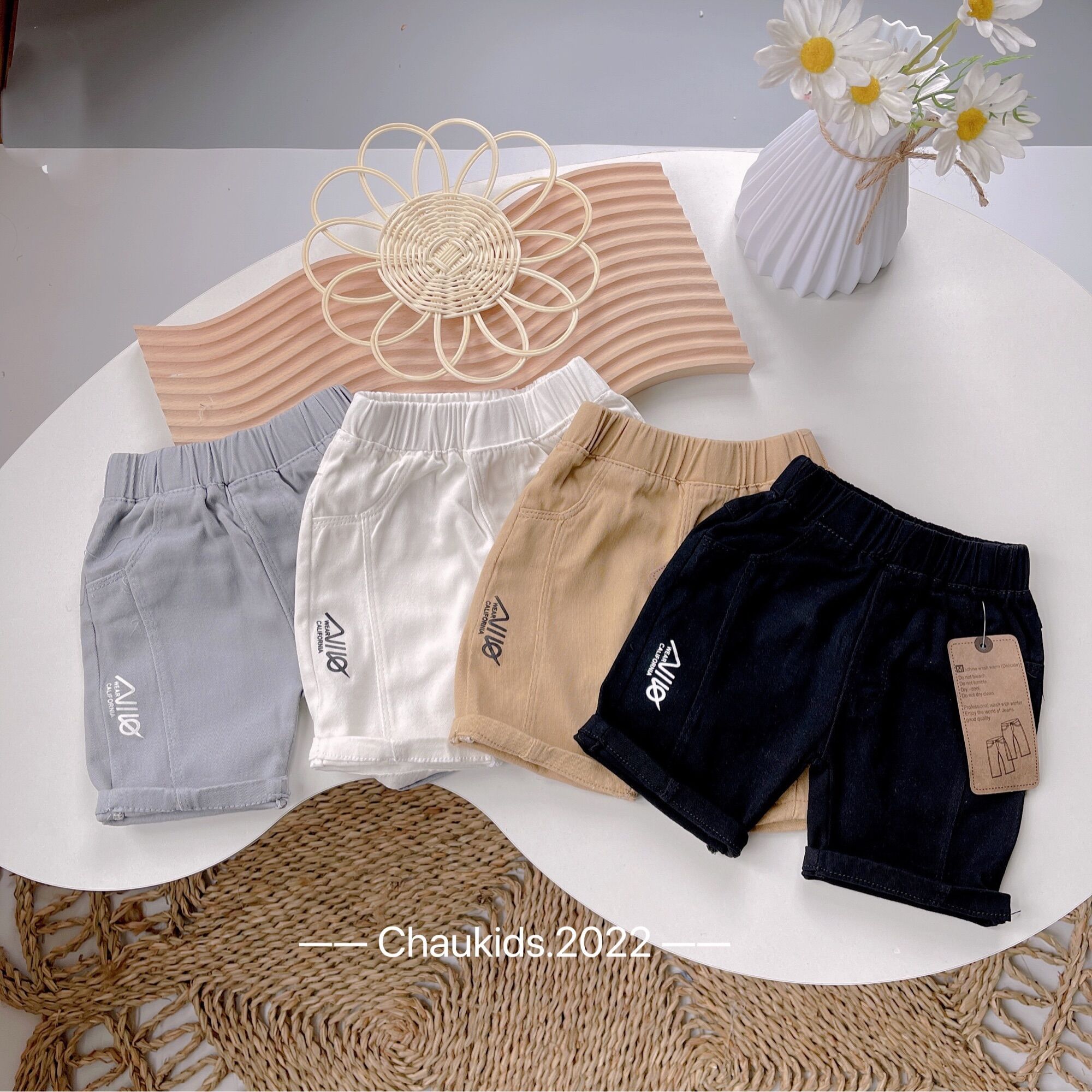 Quần short kaki trơn Niko cho bé (9-23kg)