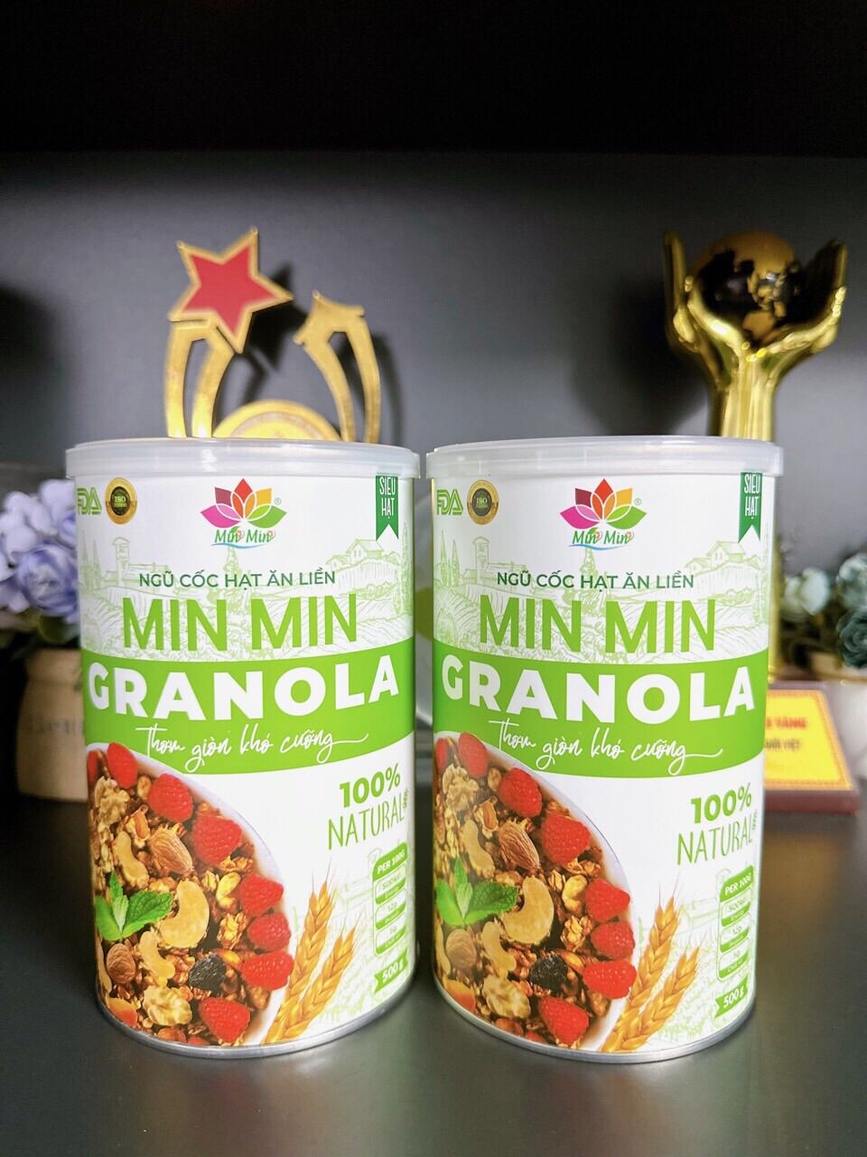 Ngũ cốc hạt ăn liền Granola MinMin (hộp 500g)