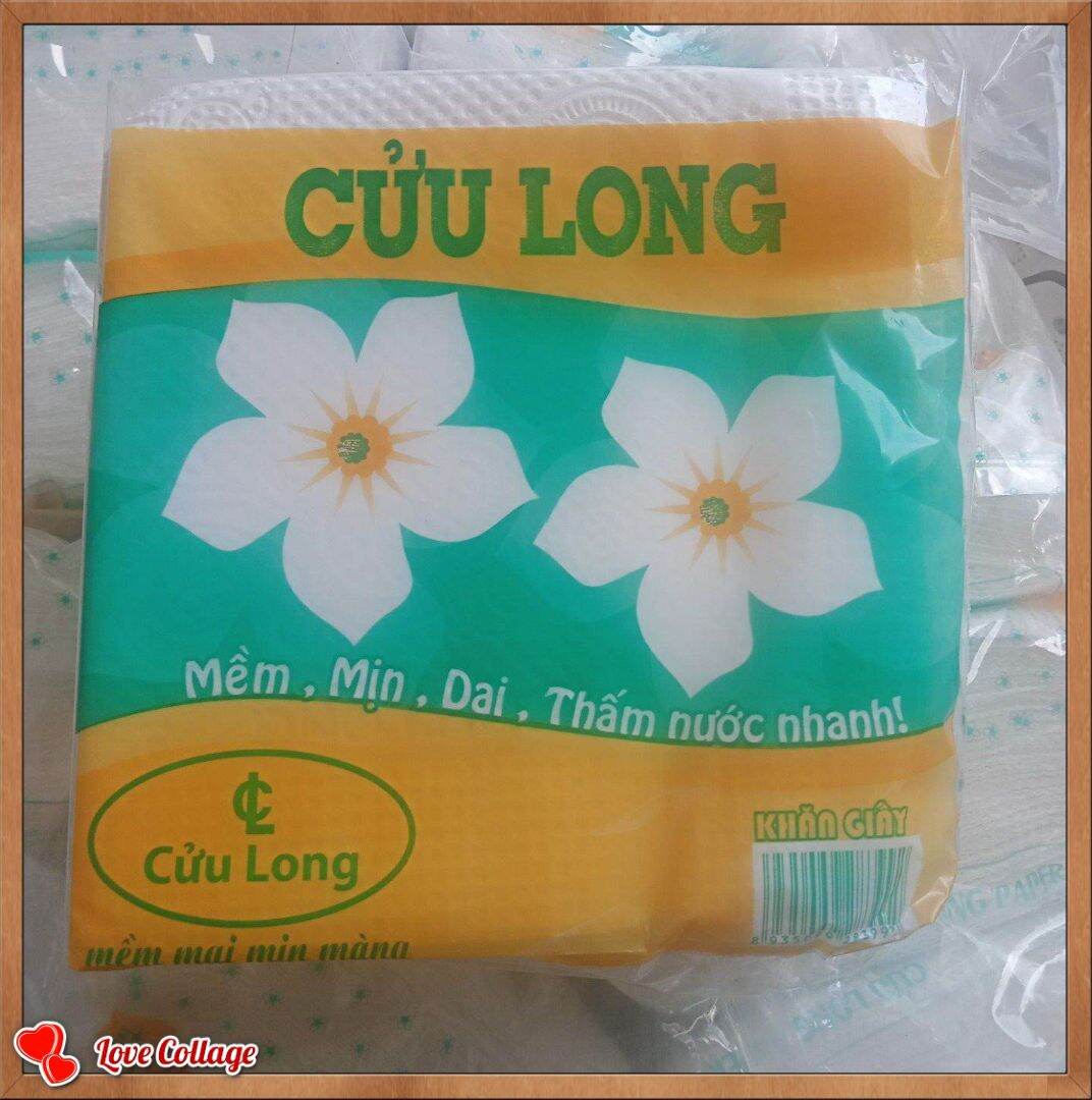 1 thùng 40 bịch giấy vuông hoa mai giấy ăn dùng cho gia đình