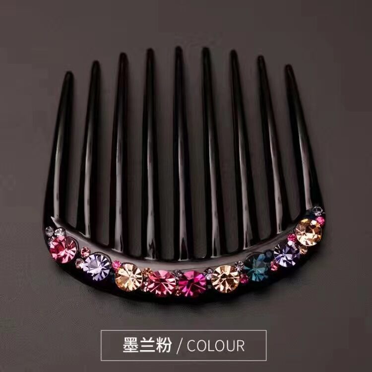 Lược cài tóc ngắn 9 răng cỡ nhỏ số lượng tóc phụ kiện tóc hàn quốc trâm cài tóc đơn giản rhinestone trâm cài tóc
