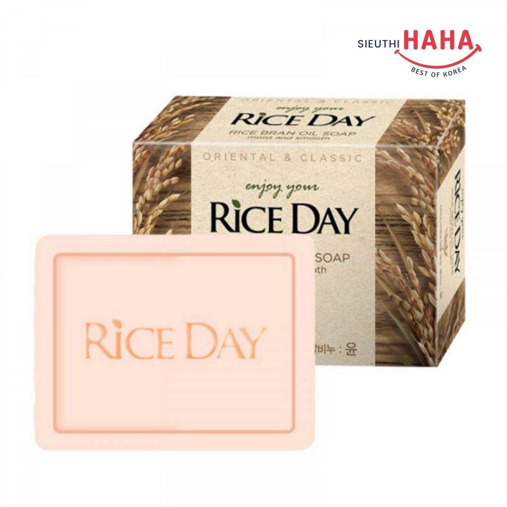 Xà phòng dầu cám gạo dưỡng ẩm hàn quốc RICE BRAN OIL SOAP RICEDAY 100g