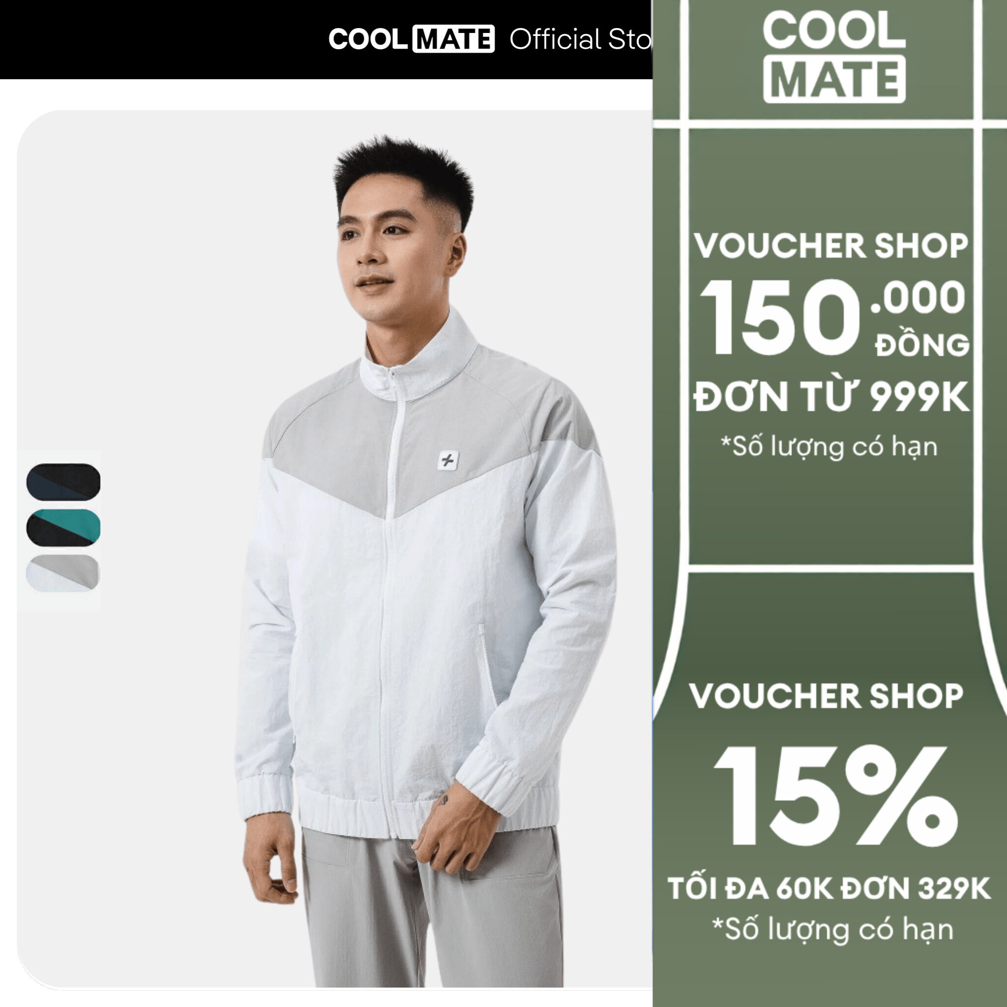 Áo khoác WindBreaker Nylon Taslan cản gió, trượt nước Coolmate