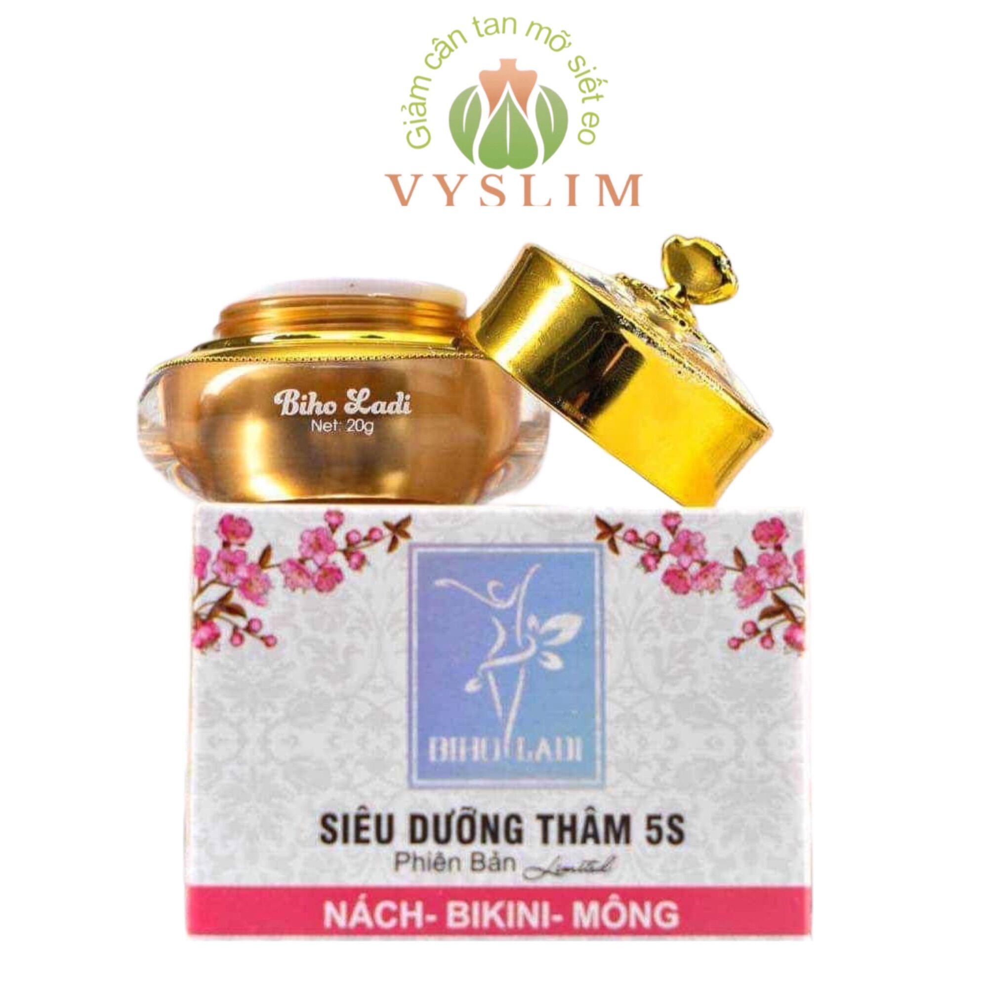 Siêu dưỡng thâm 5s Biho ladi kem khử mùi xóa thâm rạn nách, bikini, mông