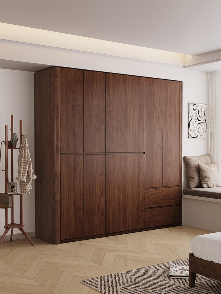 HAISHANGYUNJU | Arc-shaped Handless Solid Wood Storage Wardrobe Giá 31,859,000 Đồng*Miễn phí vận chuyển