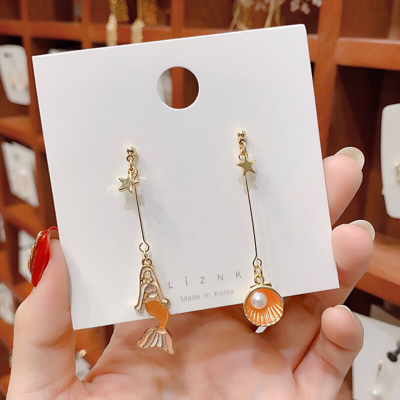 Khuyên tai tiên cá siu độc lạ _ tiểu thư phong cách hàn quốc