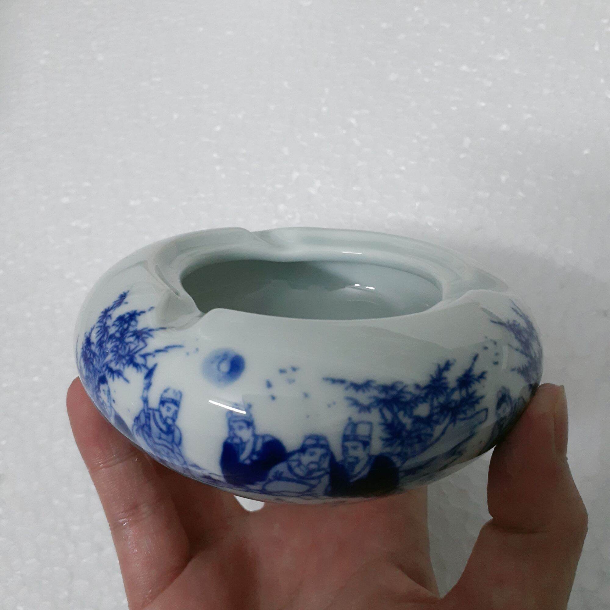 Gạt tàn men lam giả cổ hàng Bát Tràng