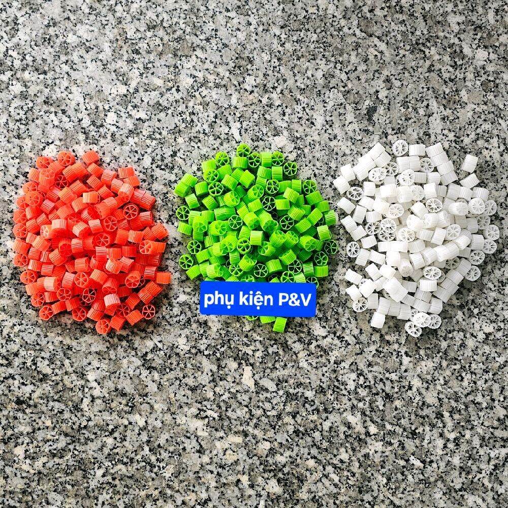 Hạt Kaldnes Lọc Nước Hồ Cá - Hạt Lọc Kaldnes Gói 500g/1Kg Loại Tốt Cho Hồ Cá