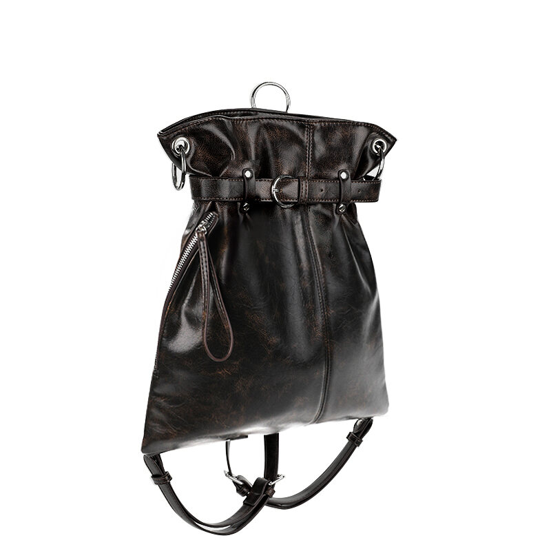 Túi Đeo Chéo Đa Năng Màu Nâu Đậm JANDRESS Túi Đi Làm Thời Trang Có Thể Thay Đổi Vai Đơn Đôi Túi Đựng