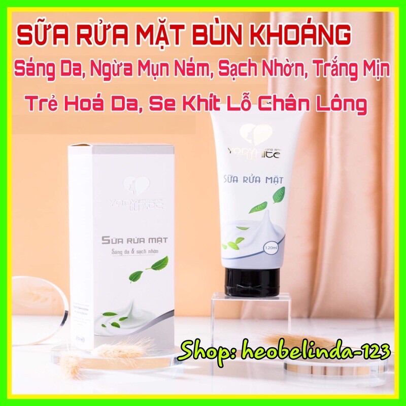 SỮA RỬA MẶT BÙN KHOÁNG YODY WHITE  PHƯƠNG