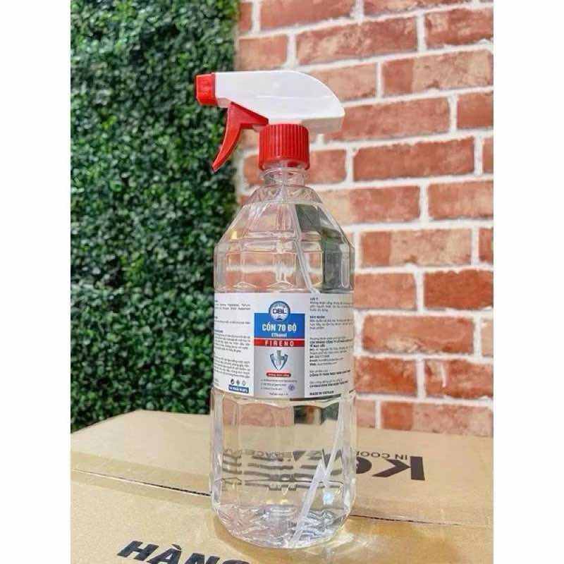 cồn khử khuẩn 70 độ chai 1 lít .