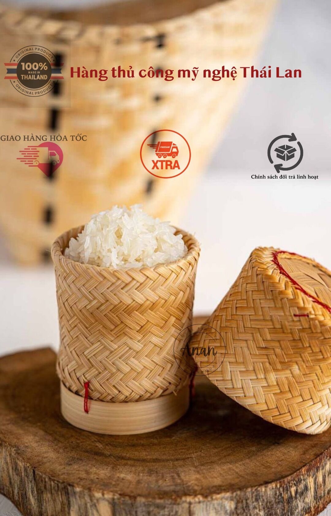 Típ đựng xôi- ép khẩu- cóng khẩu đựng xôi, đan tre nhập khẩu Thái Lan