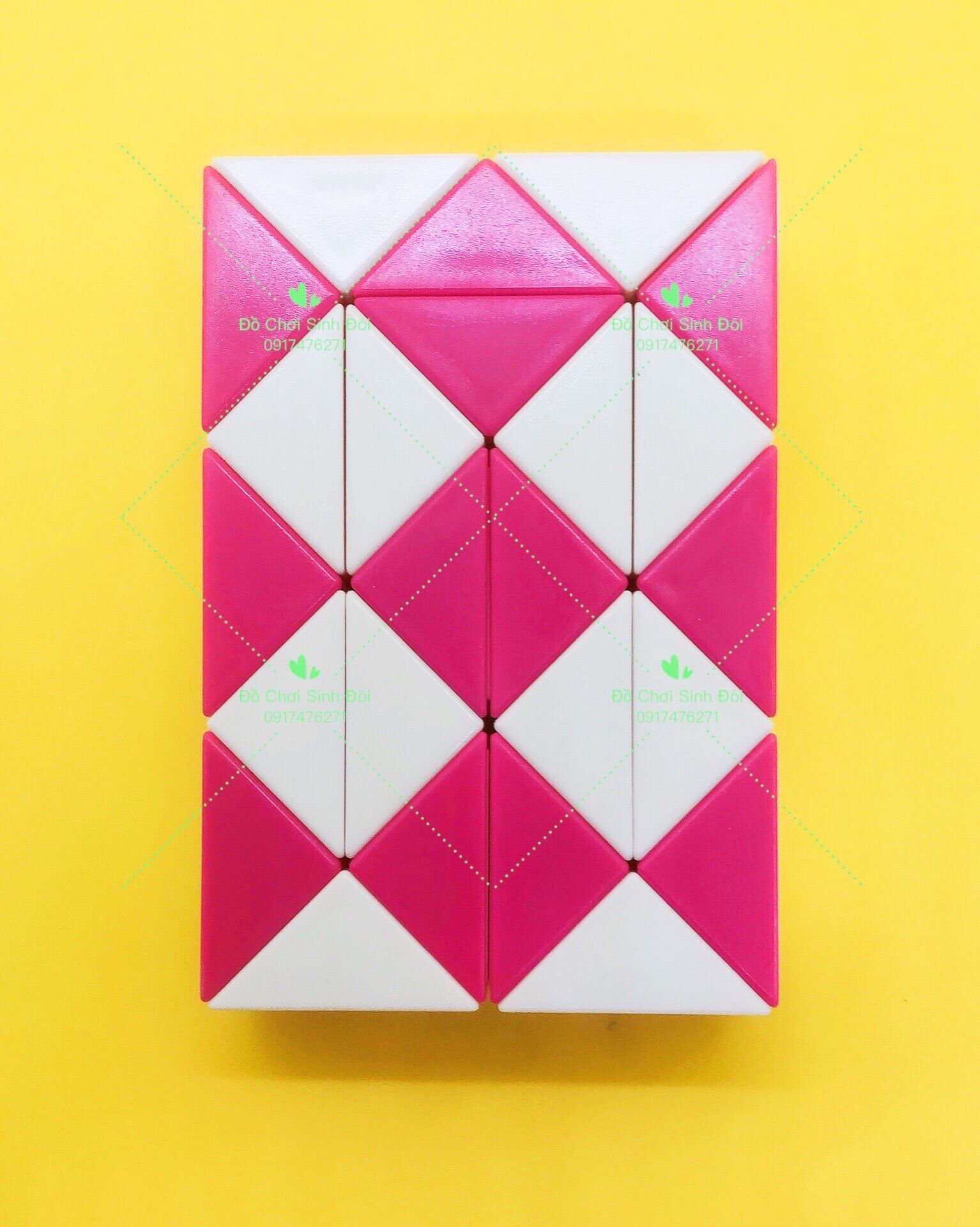 Rubik rắn 24 khúc - màu hồng
