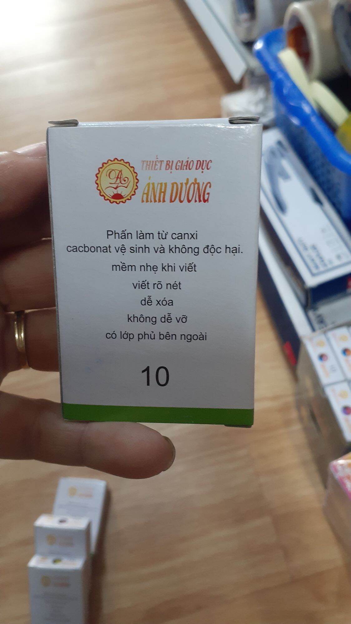 Phấn sạch canxi Ánh Dương trắng và màu