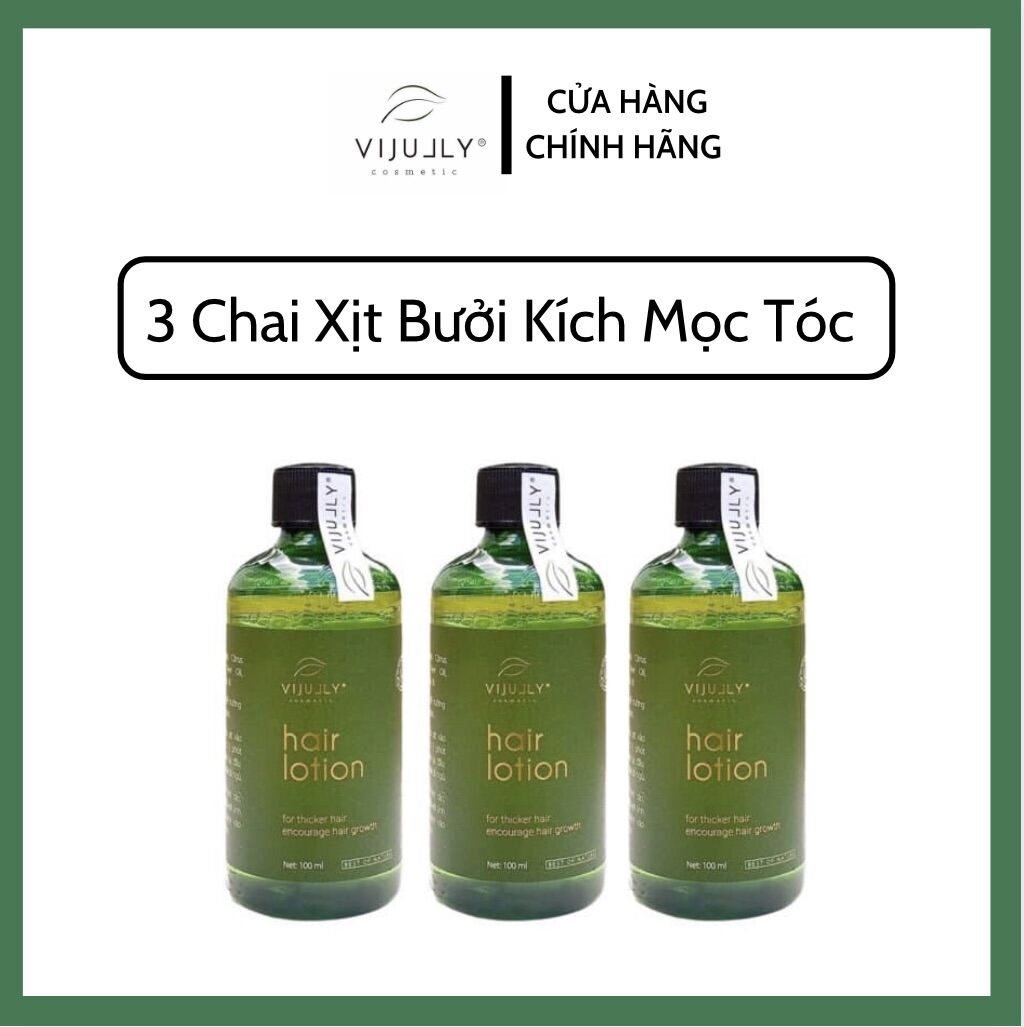 Bộ 3 Chai Tinh Dầu Bưởi Kích Mọc Tóc Thiên Nhiên Vijully