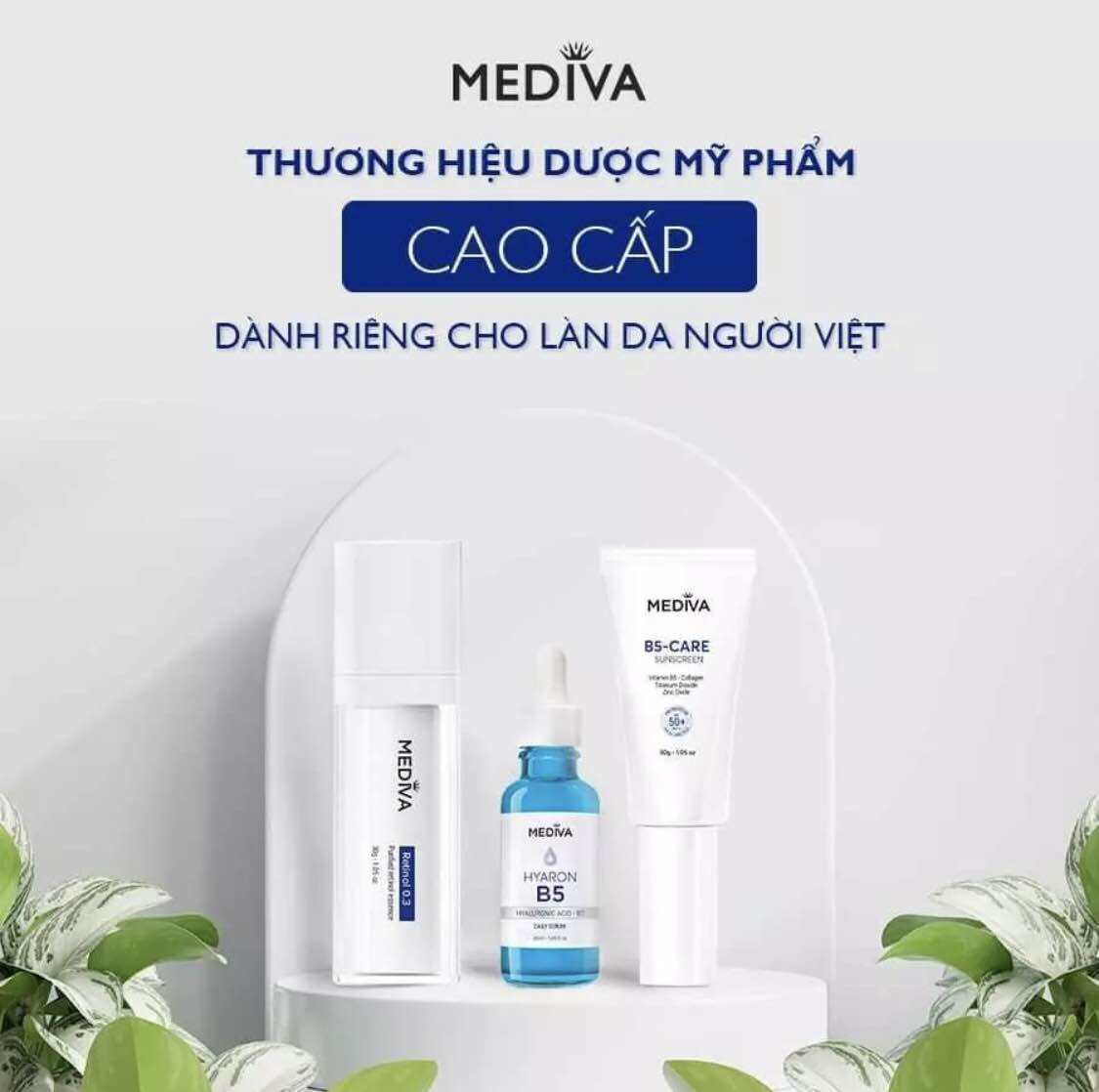 Bộ 3 kem dưỡng Mediva chống lão hoá da chính hãng