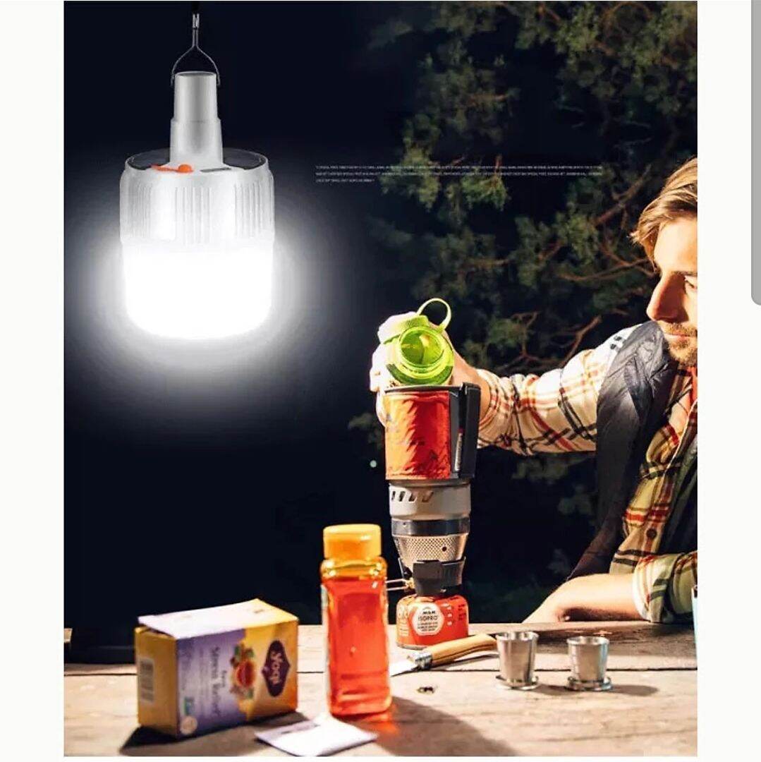 Bóng đèn led tích điện 100W- 2 chế độ sạc, có Remote