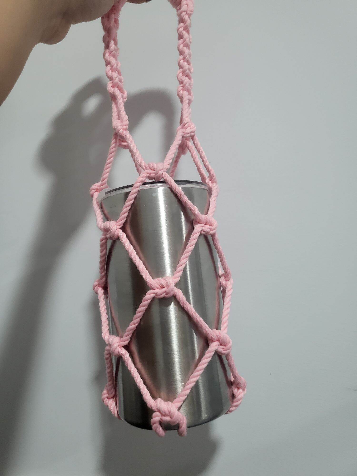 Túi đựng bình giữ nhiệt sợi len macrame