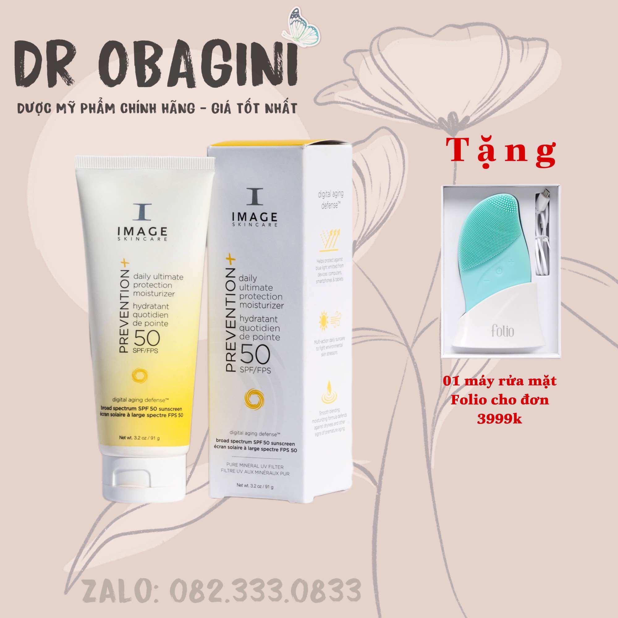 Kem chống nắng cho da hỗn hơp image prevention spf/fps 50 91gr