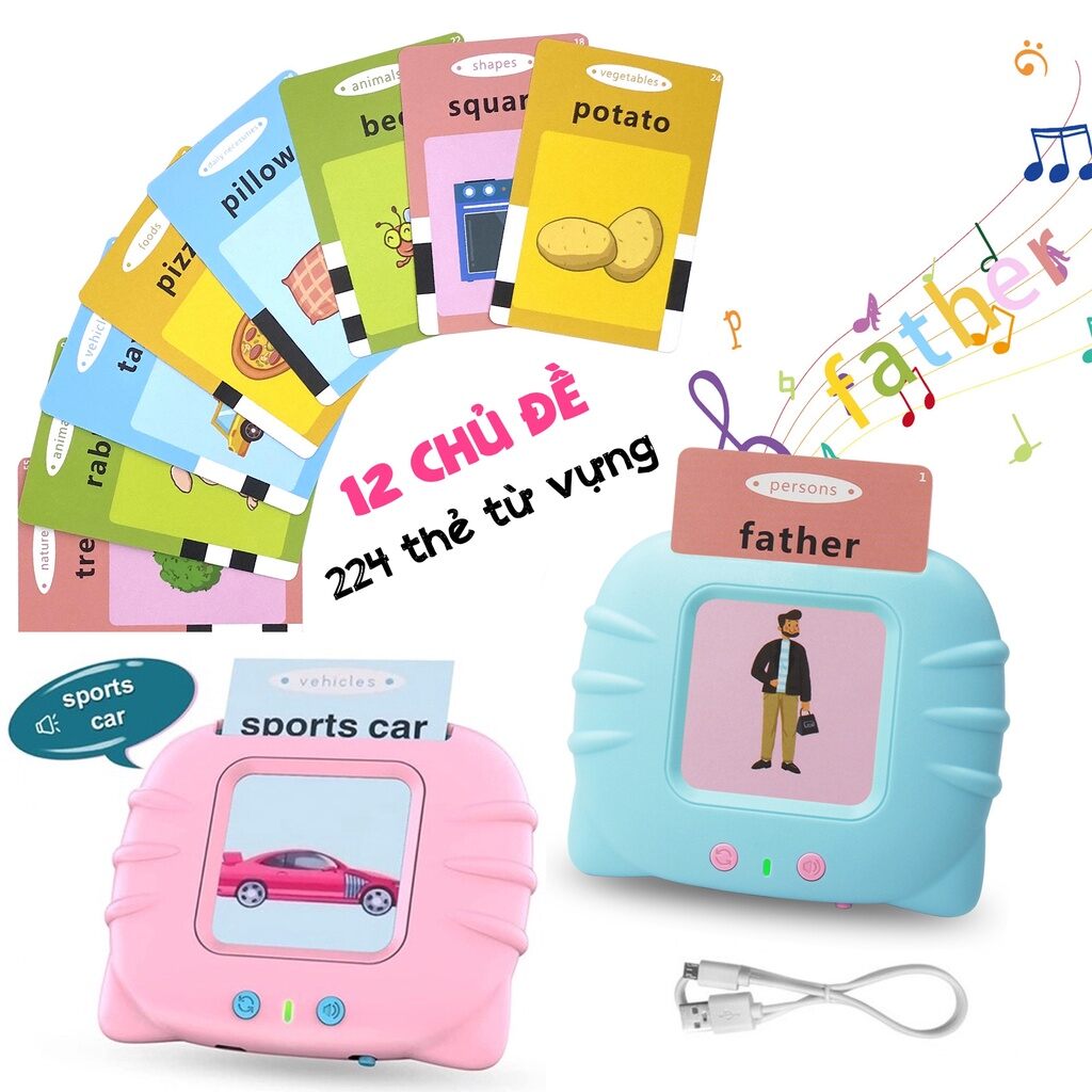 Máy Đọc Thẻ Flashcar Tiếng Anh Dành Cho Bé [Hàng Loại 1]