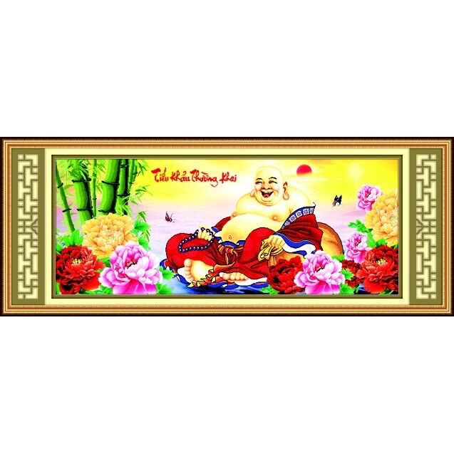 Tranh thêu chữ thập tiểu khẩu thường khai 53417/ 91x42cm/ chưa thêu