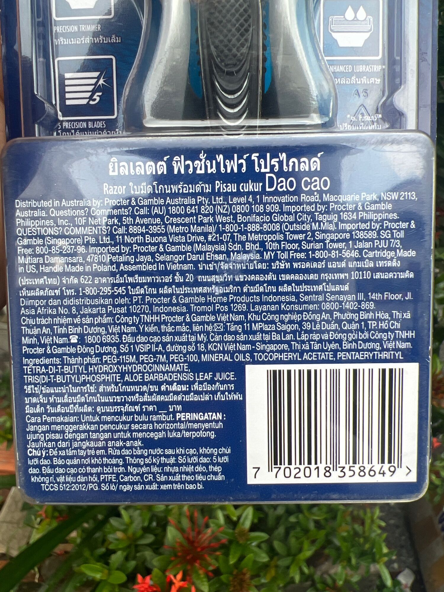 Dao cạo râu gillette fusions 5.