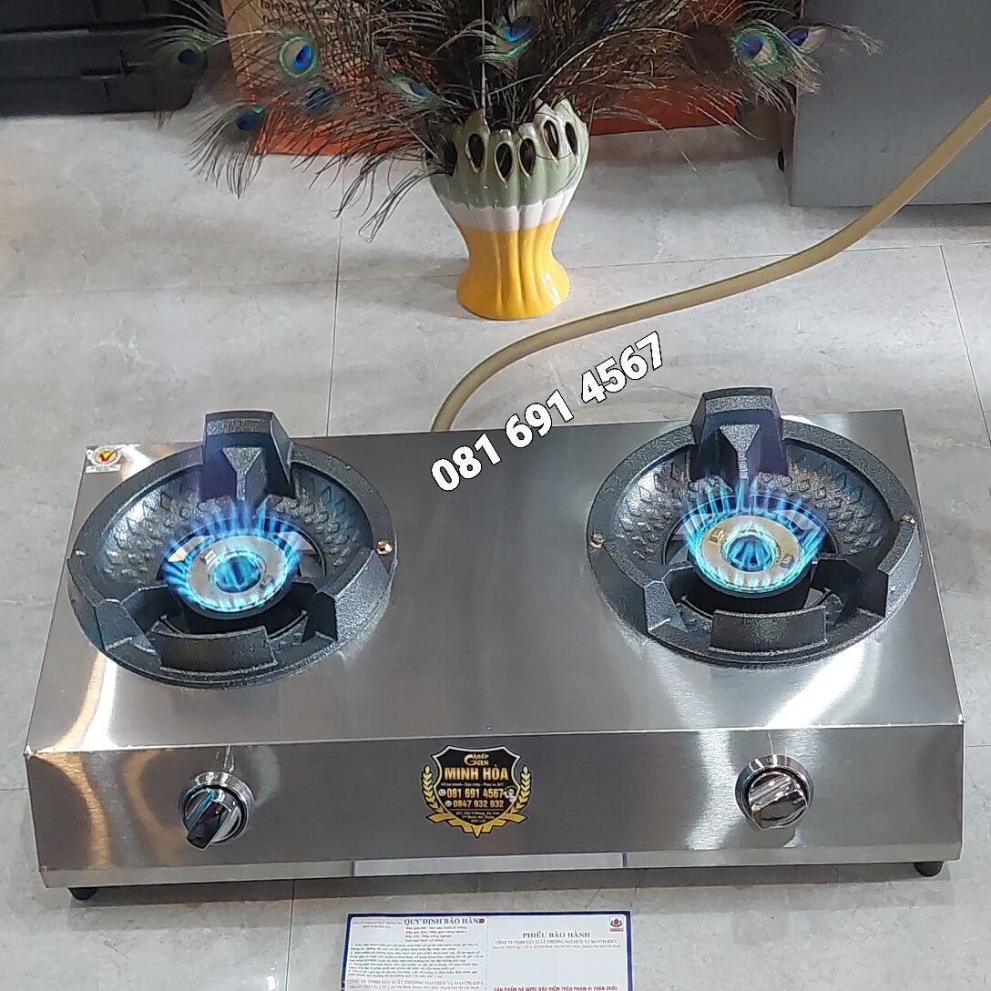 Bếp khè 2 lò kiêng đúc nguyên khối siêu bền