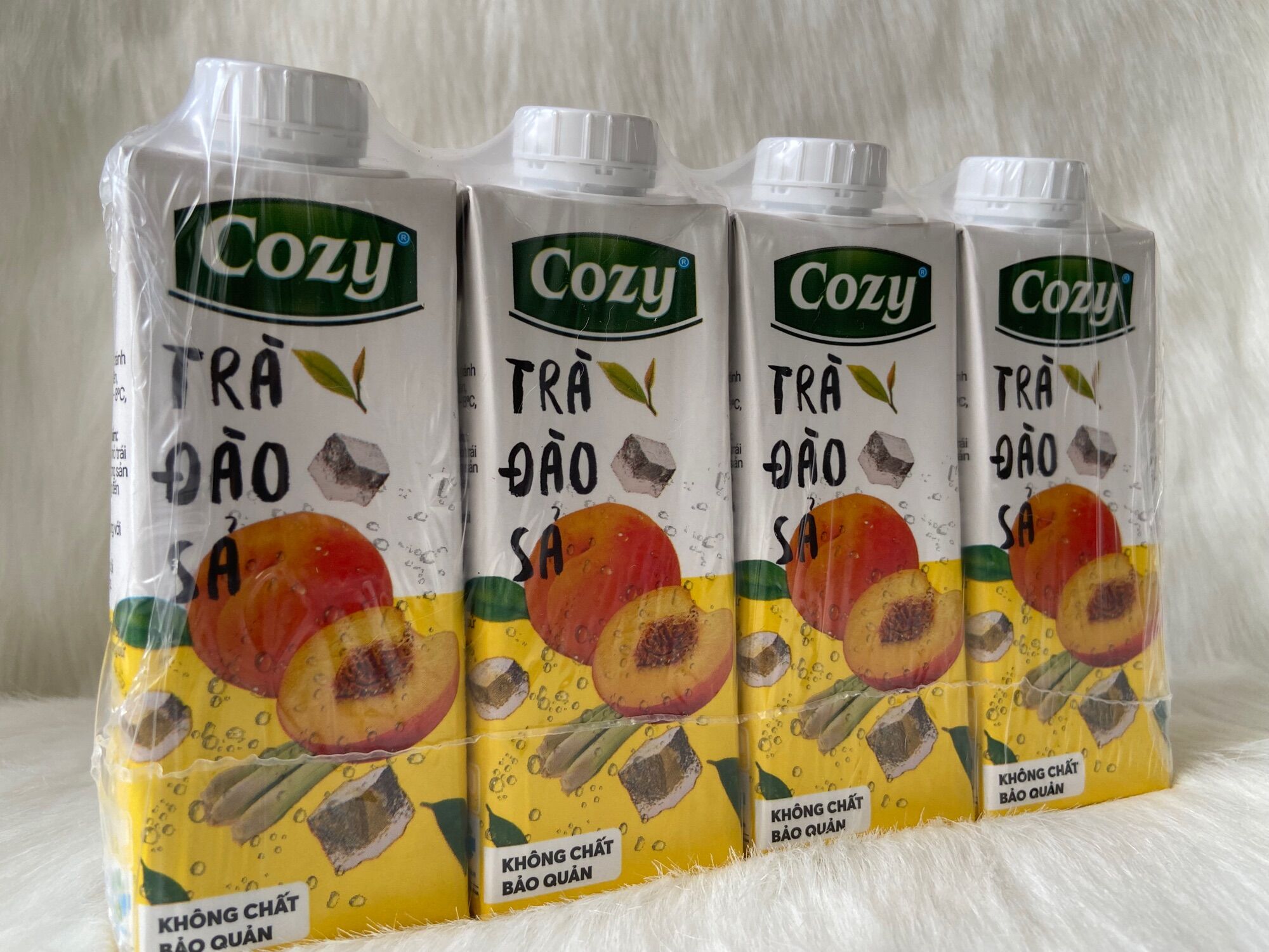 1 lốc COZY 225 trà Đào Sả /4 hộp *225ml
