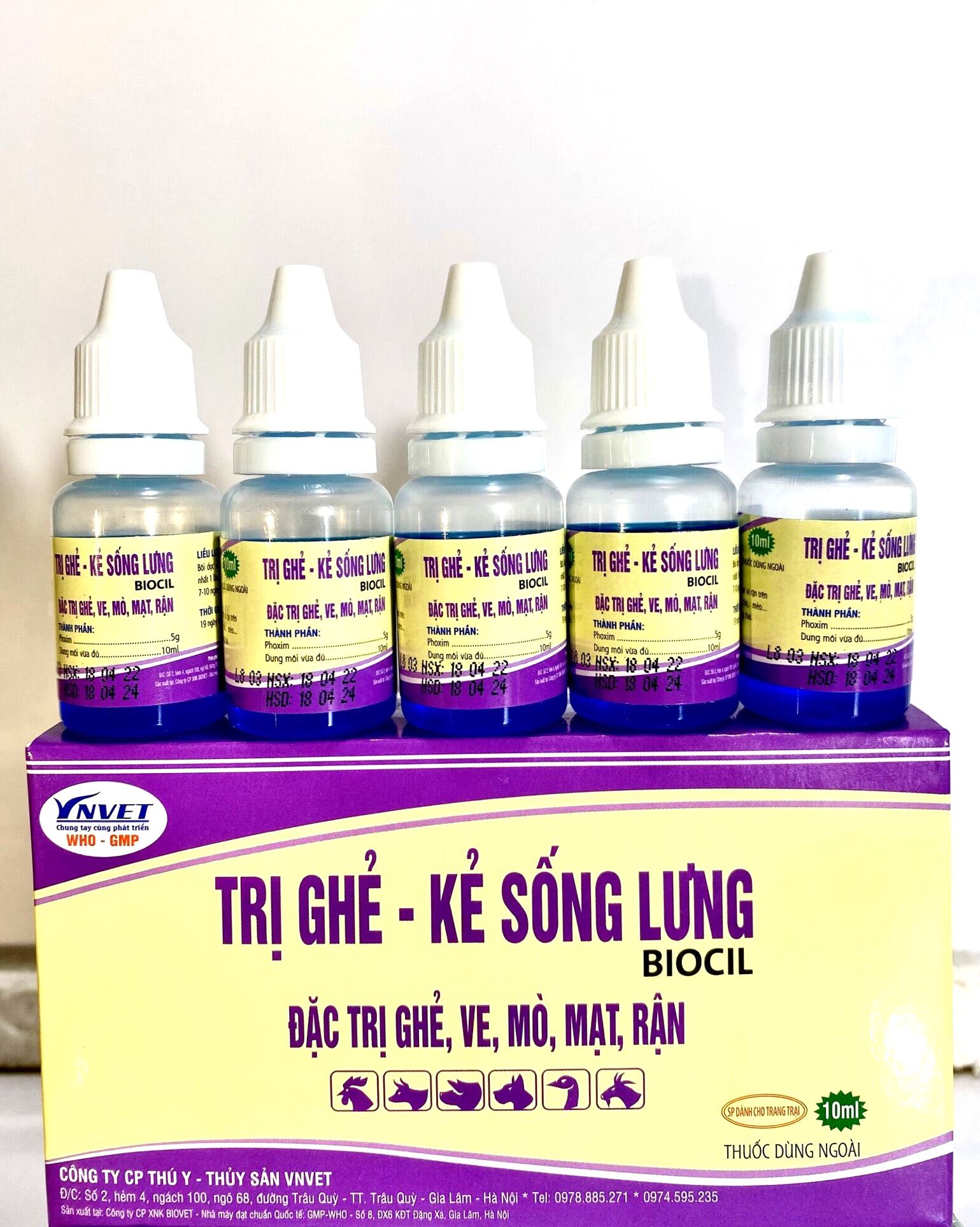 Ve, ghẻ Biocil-Biocil+ Bio Bivermectin Ghẻ, ve, mò, mạt, rận, bọ chét, giun