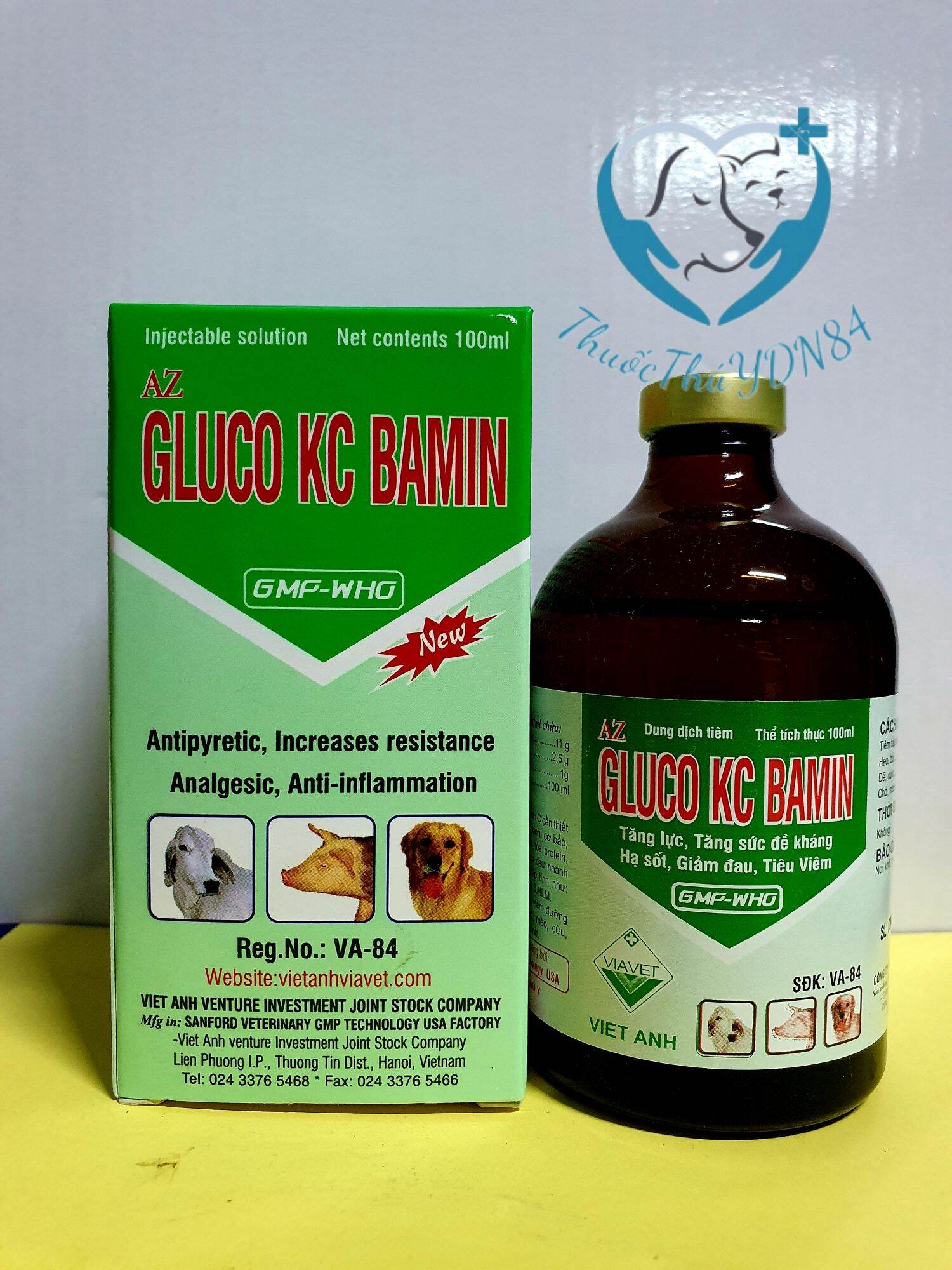 Gluco KC Bamin chai 100ml tăng lực, tăng sức đề kháng, hạ sốt, giảm đau