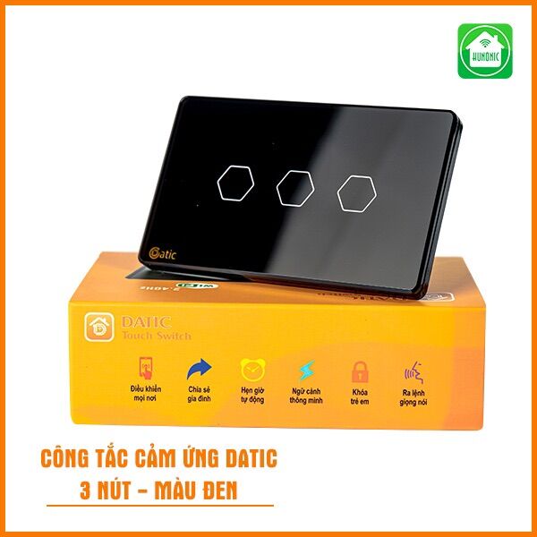 Công tắc thông minh hunonic datic wifi 3 nút
