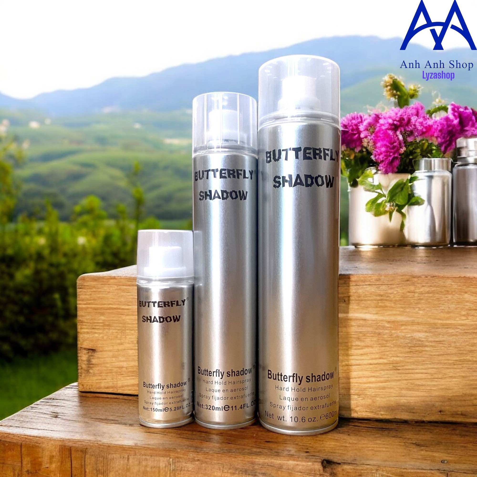 Gôm xịt tóc nam chính hãng Butterfly Shadow 320ml (Trắng)