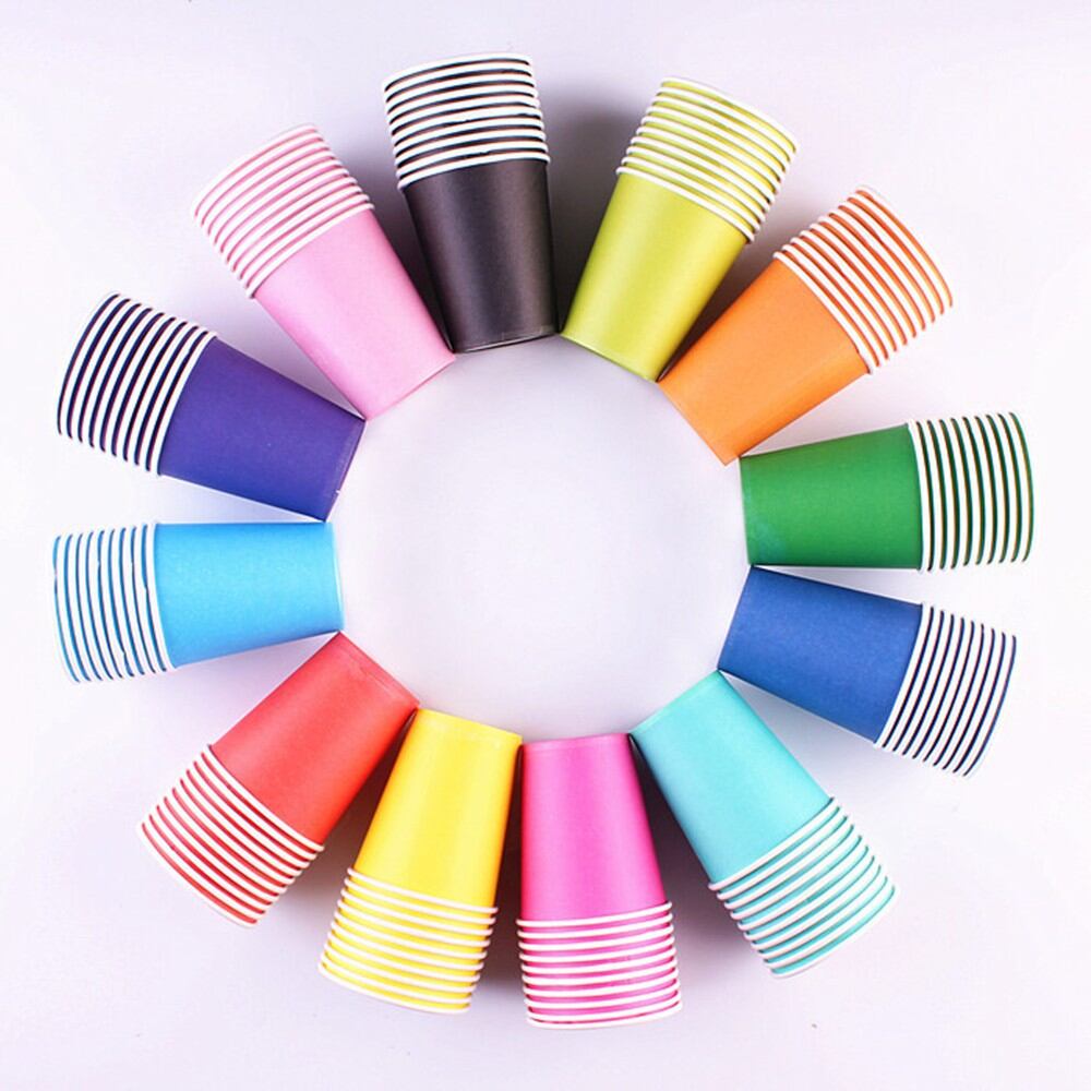 sét 10 cốc giấy màu