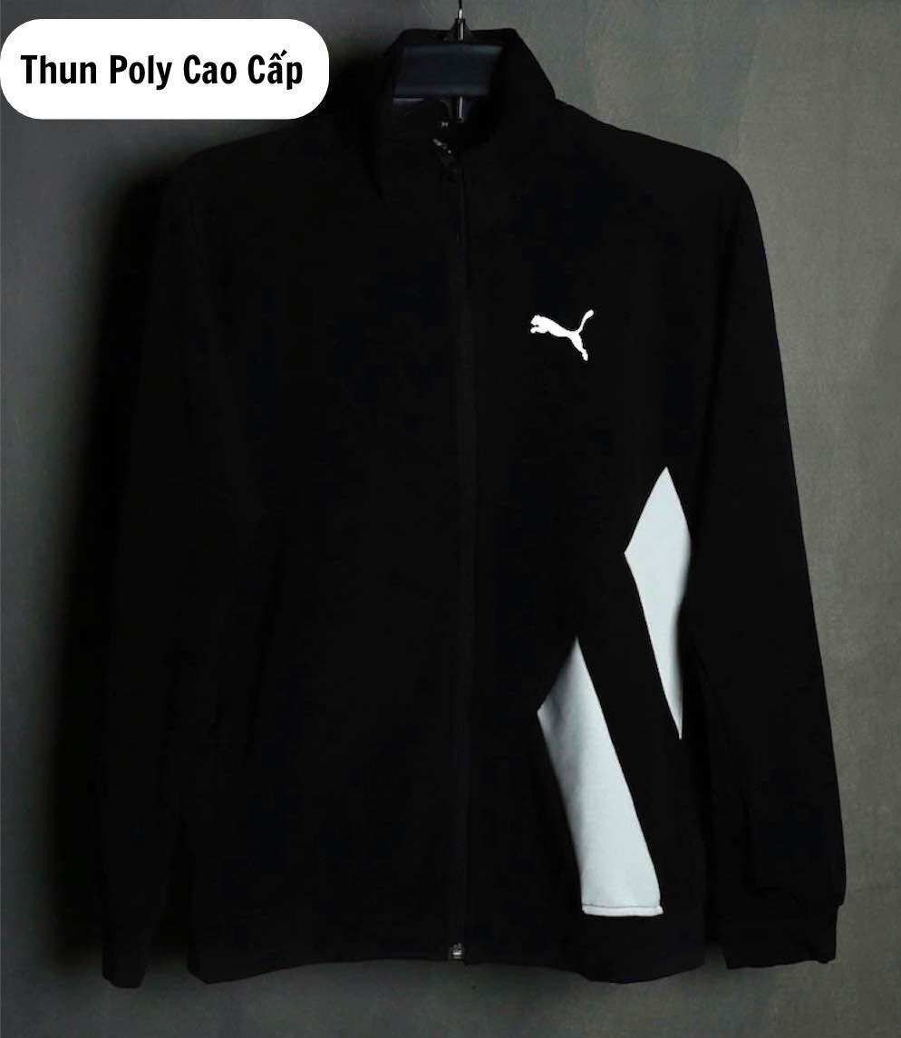Áo Khoác Thể Thao P U M A ONE Nam Nữ Màu Đen Chất Thun Lạnh Poly 2 Da Cao Cấp, Mềm Mịn Áo Khoác Thu Đông Mr bean