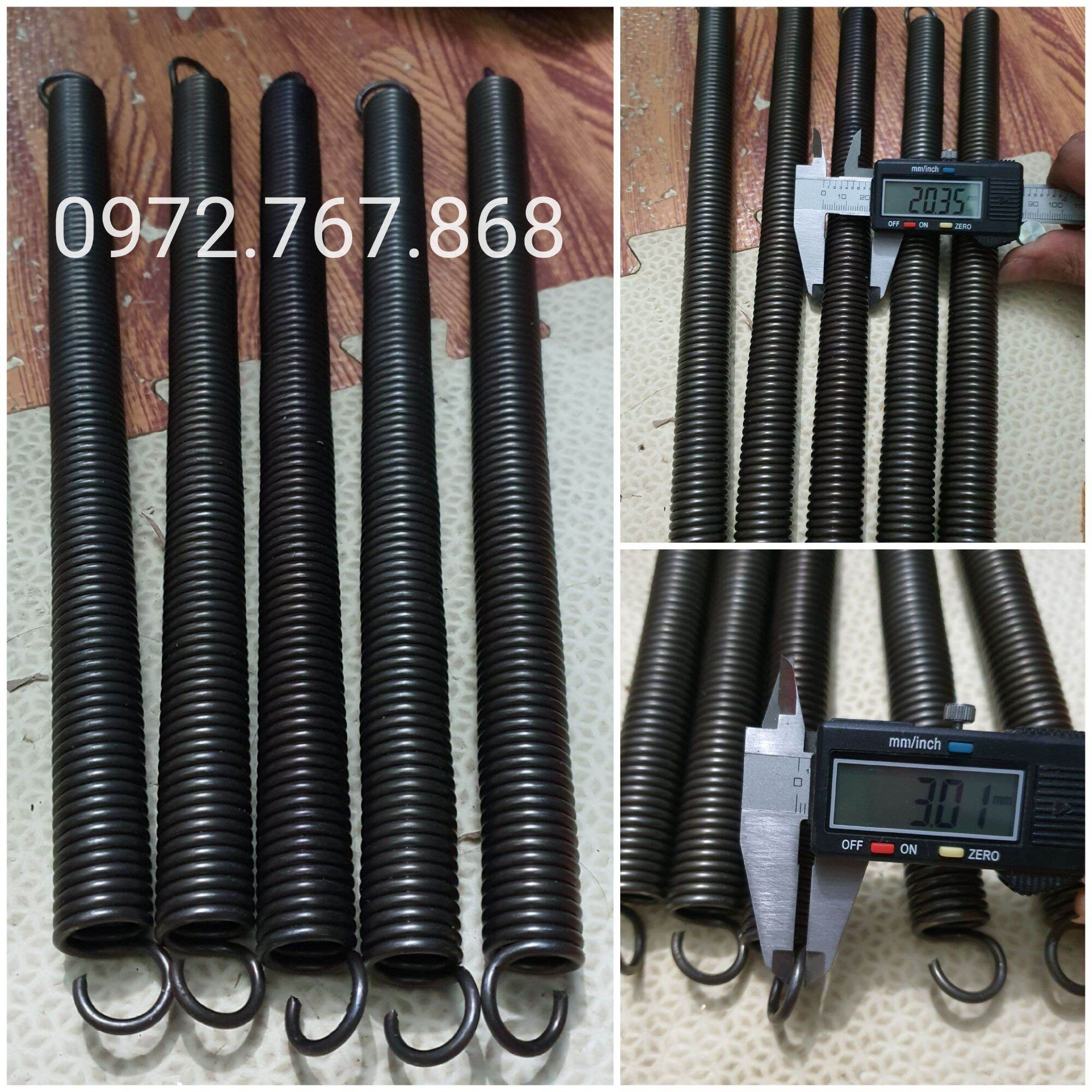Lò xo kéo 20*3*300mm(đường kính ngoài 20mm, sợi thép 3mm, chiều dài 300mm)