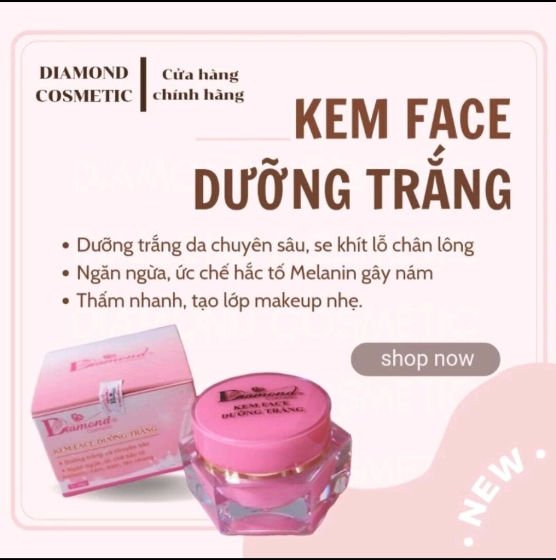 Kem face cấy trắng Diamond cosmetic