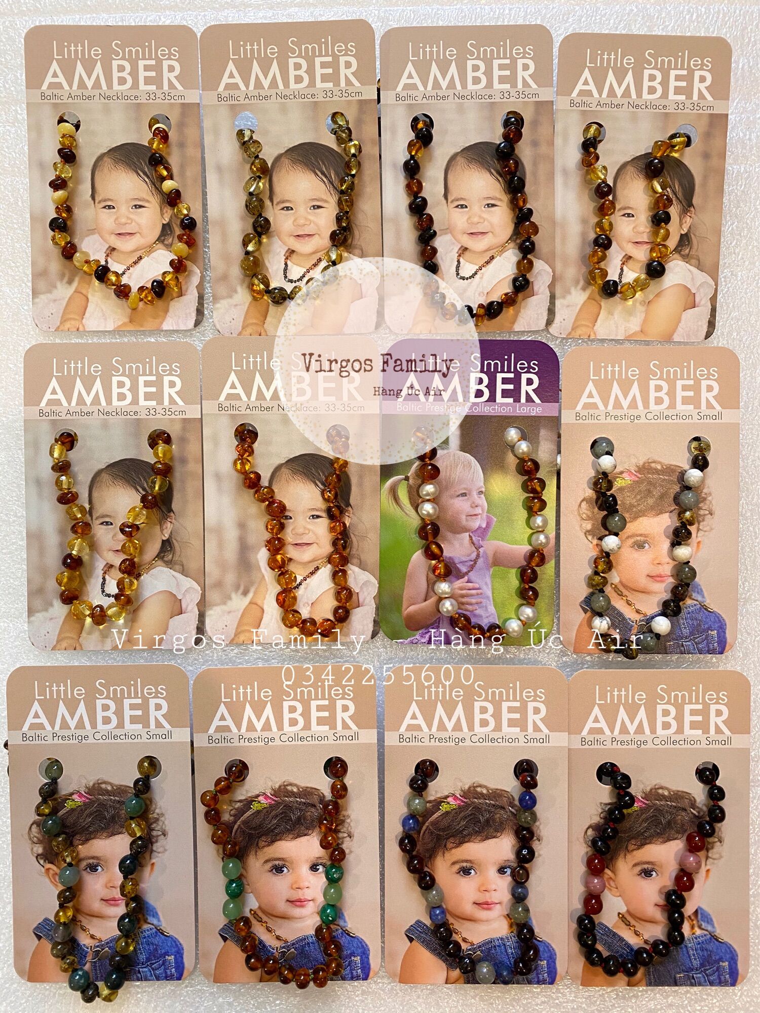 Vòng hổ phách cho bé Amber Úc