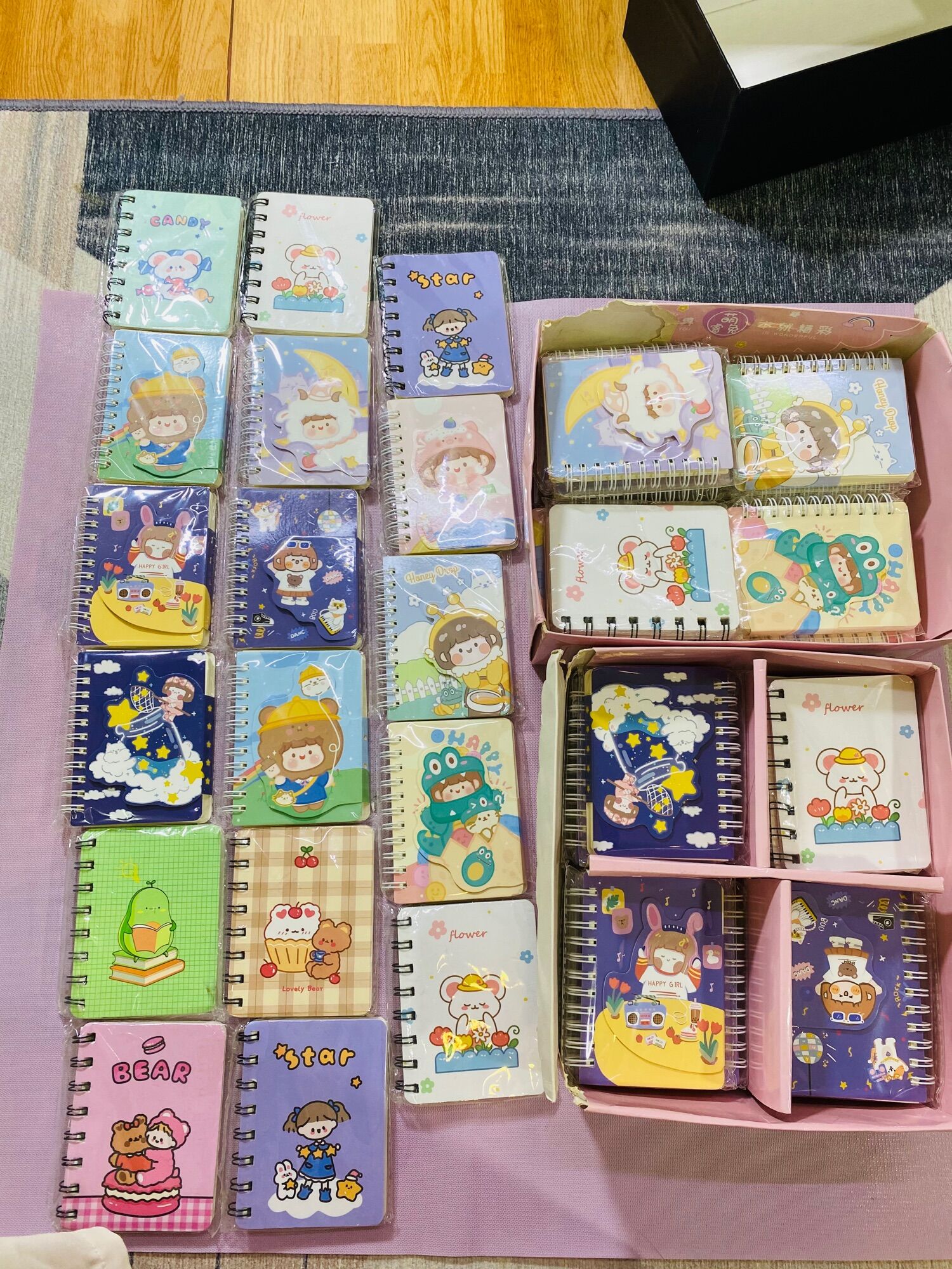 Combo sổ lò xo washi hộp bút