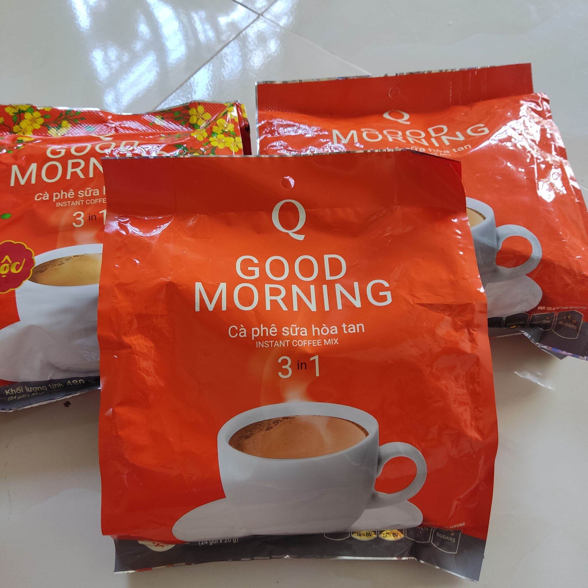 Combo 5 bịch cà phê trần quang good morning 480g