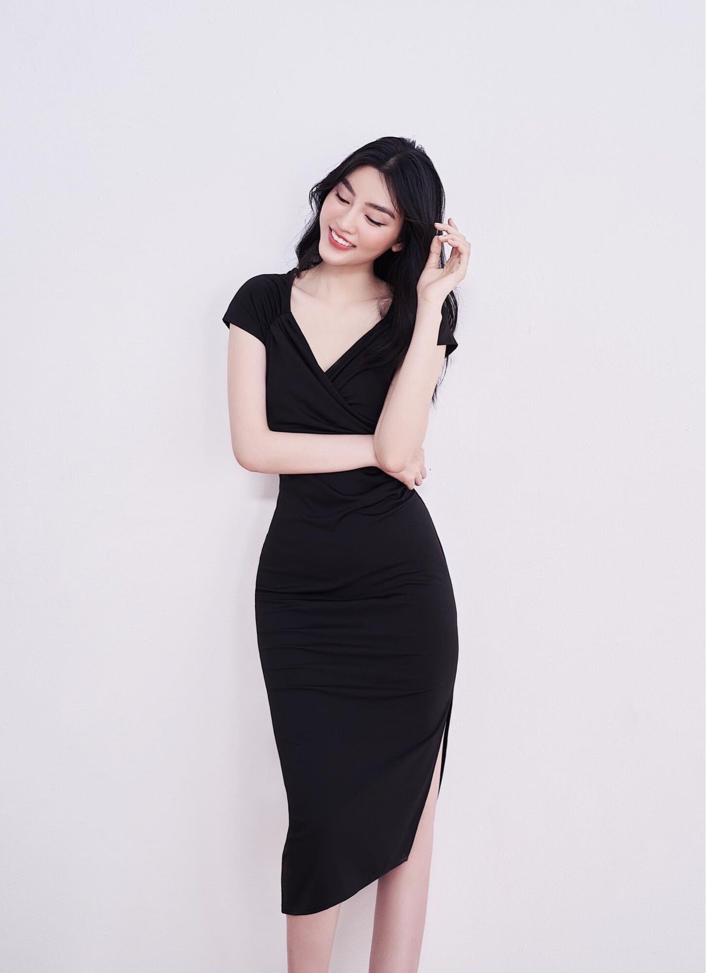 Đầm tay con nhún eo che bụng (ANATA)