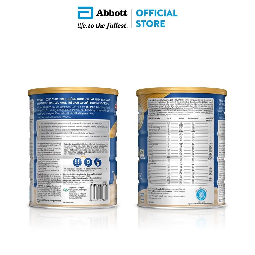 Combo 2 lon sữa bột hương vani/ caffe/ lúa mạch 850gram