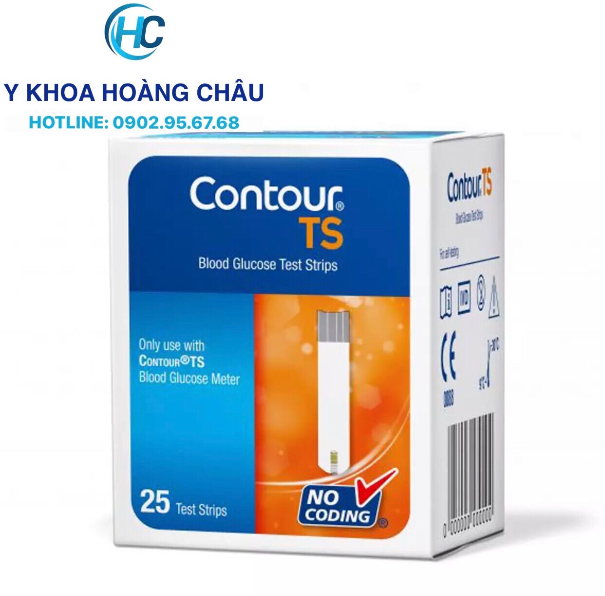 [CHÍNH HÃNG] Que Thử Đường Huyết Contour TS (Hộp 25 - 50 que)