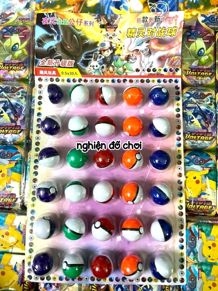 COMBO 5 Quả cầu Pokemon + 5 Mô hình pokemon mini size 3,5cm.