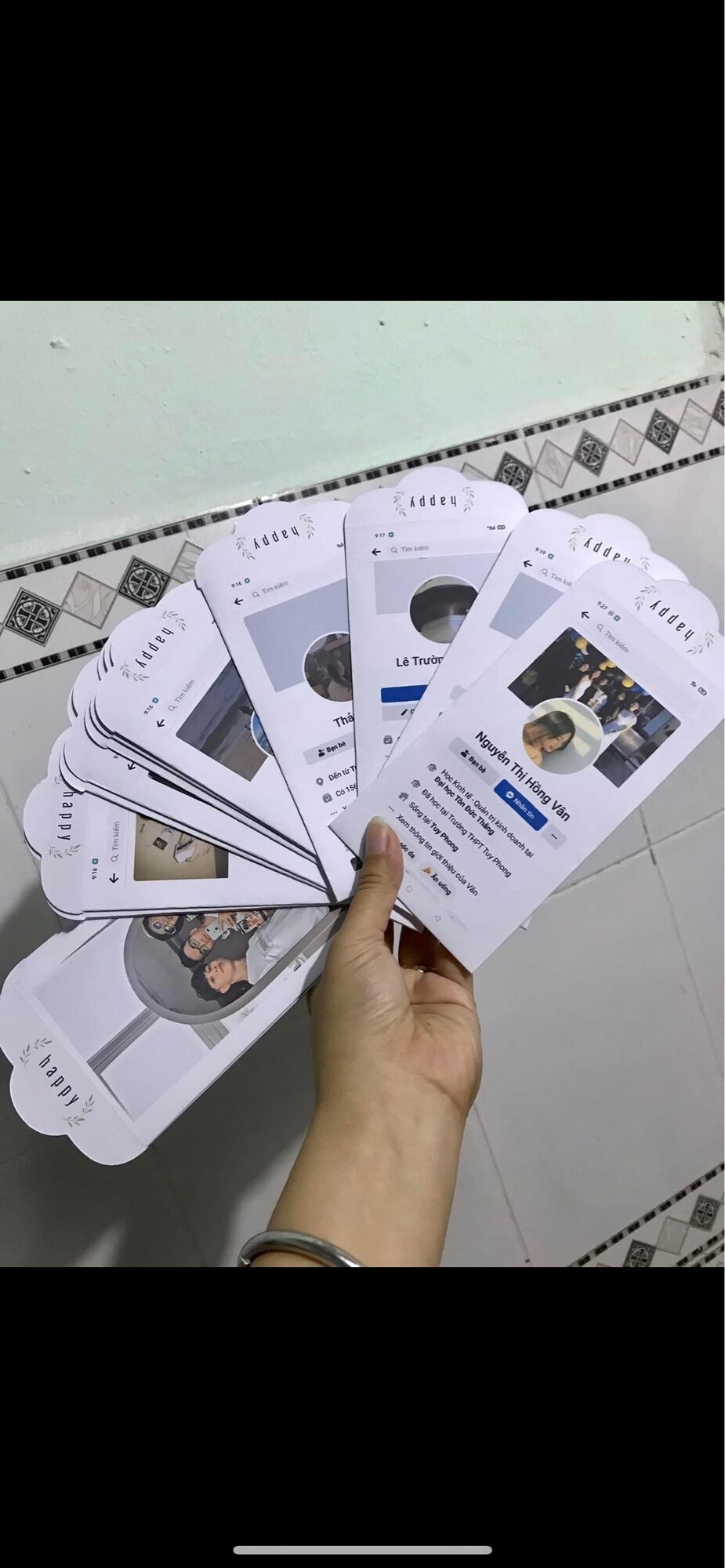 Bao lì xì in hình Facebook theo yêu cầu xấp 10 cái