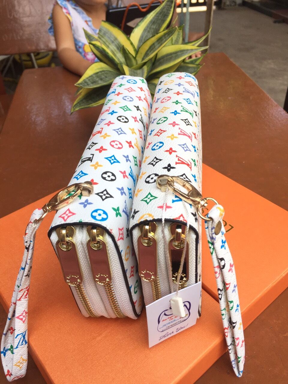 Ví 2 khóa hàng đẹp size 21cm có hộp