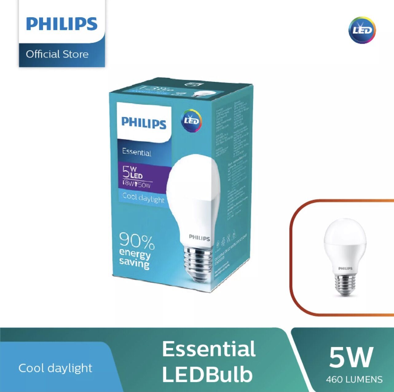 Bóng Led Bulb Essential 5W. Bóng Led Tròn 5W Philips. Sản Phẩm Chính Hãng Philips. Philips