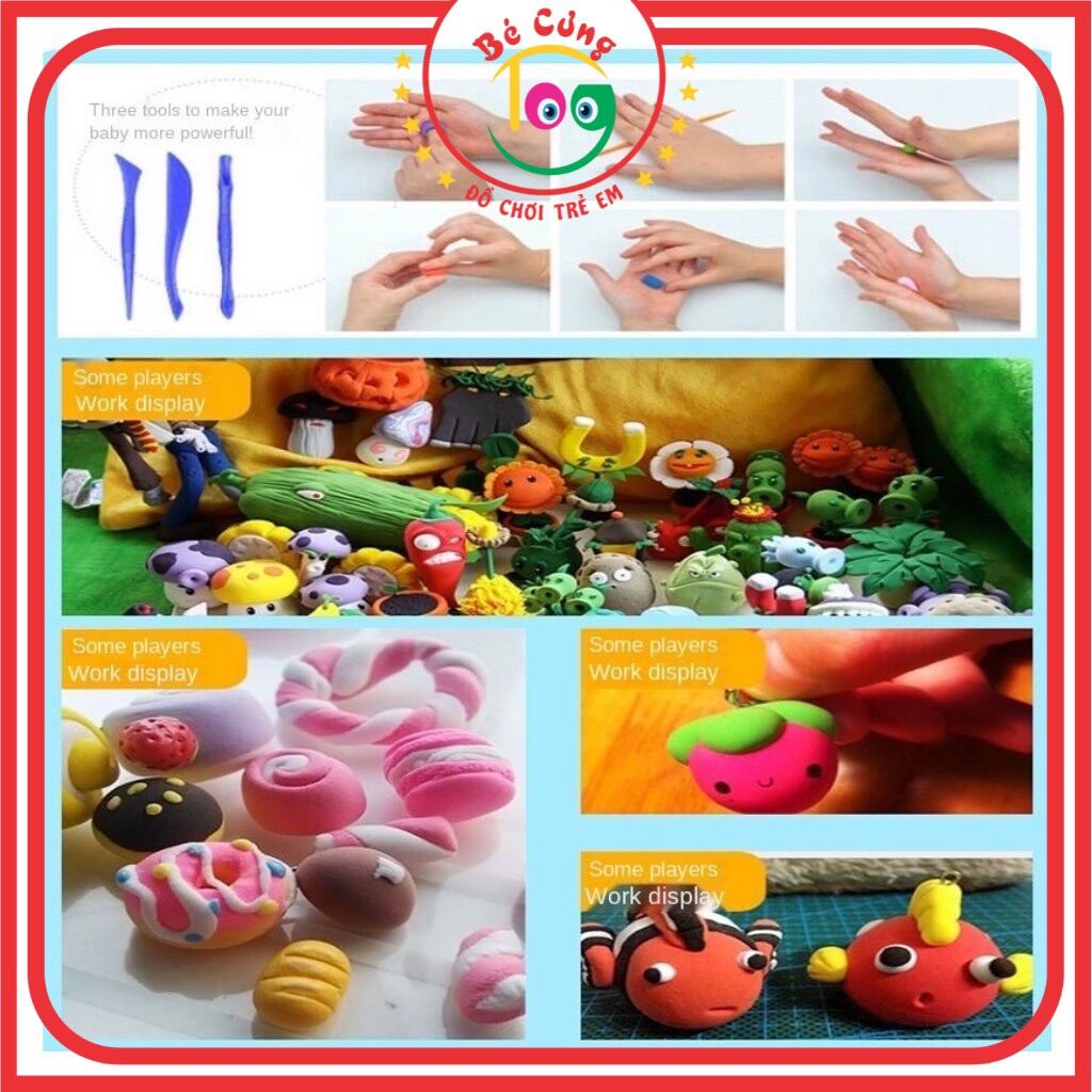 Combo 12 Túi Đất Sét Tự Khô Siêu Nhẹ Dành Cho Bé
